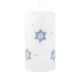 Svíčka Ice Nature White Vánoční 80x150 Unipar - Prémiová vánoční svíčka v matné bílé barvě s šedým motivem sněhových vloček. Přírodní vzhled je dotvořen ručně škrábaným povrchem.

Svíčka je bez balení.

Barva: bílá s dekorem sněhových vloček
Velikost: velká (80x150 mm)
Doba hoření: 87 hodin
Tvar: válec
