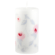 Svíčka Wild Rose Pink 80x150 Unipar - Bílá prémiová svíčka s jemným vzorem růžových růžiček v kombinaci s šedými lístečky.

Svíčka je zabalena do celofánu.

Barva: bílá
Velikost: velká (80x150 mm)
Doba hoření: 87 hodin
Tvar: válec