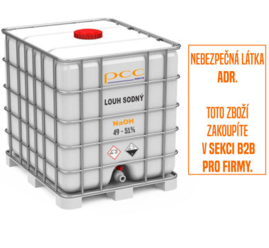 Louh sodný, hydroxid sodný (vodný roztok 49 - 51%), IBC kontejner 1200 kg  (KC-00004R)