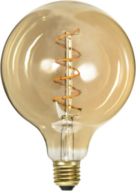 Žárovka LED, E27, G125 Decoled Spiral Amber, Star Trading  (ST354-42-2)
