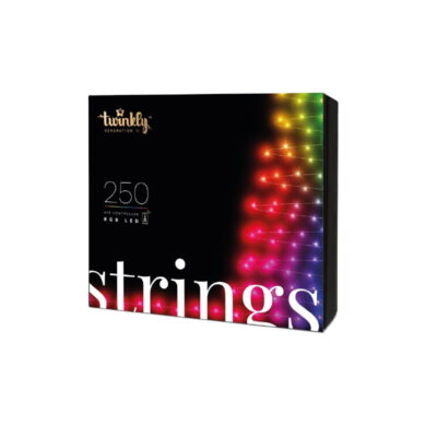 Twinkly Strings Multi-Color chytré žárovky na stromeček 250 ks 20m černý kabel  (STTWS250STP-BEU)