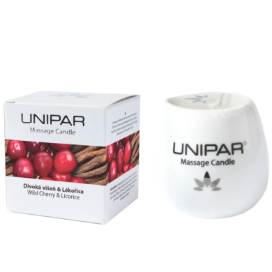Masážní vonná svíčka Cherry/Licorice Ceramic Unipar 85 ml  (UNI-0004)