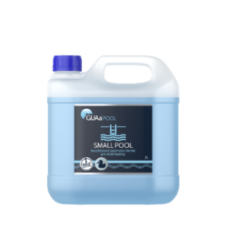 GUAa POOL SMALL POOL Bezchlórová bazénová chemie 3l - SMALL POOL je tekut, koncentrovan ppravek pro dezinfekci a hygienick zabezpeen vody v dtskch a mench baznech do objemu 20 m3 (s filtrac i bez filtrace). M vrazn a dlouhodob inek proti mikroorganismm a asm.