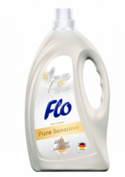 FLO aviváž PURE SENSITIVE 2l - Aviváž Flo Pure Sensitive je koncentrovaný přípravek s jedinečným složením Easy Iron, který zabraňuje elektrizování tkanin a usnadňuje žehlení. Nový Flo Pure Sensitive zachovává na tkaninách příjemnou květinově-ovocnou vůni orchideje a pivoňky. Výrobek byl dermatologicky testován.