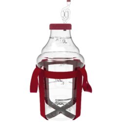 Demižon PET 15 l - Nerozbitný plastový demižón na víno se šroubovacím uzávěrem a držadly, 15 l - postroj, široký otvor, fermentační zkumavka, červený uzávěr, měřící stupnice.