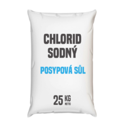 Posypová sůl - chlorid sodný, distripark 25 kg - Posypová sůl - chlorid sodný 25 kg Používání kamenné soli je nejrozšířenější způsob údržby komunikací, chodníků a náměstí v zimním období. Sůl je balená v 25kg pytlích. Námi nabízená sůl obsahuje protihrudkující látku.