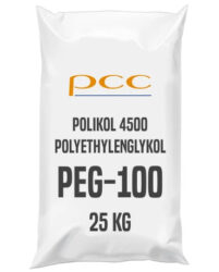 POLIkol 4500  - PEG-100 šupiny 25 kg - POLIkol 4500 (dal nzev - Polyethylenglykol, t znm jako polyethylenoxid nebo polyoxyethylen, Polyethylene glycol 4500, PEG-100) ve form upin (vloek) pat do skupiny polyoxyethylenglykol (PEG), jejich prmrn molekulov hmotnost je 8000. Tento produkt tvo voskov vloky, kter maj barvu od bl po svtle lutou. Bod tuhnut vrobku je zhruba 55 C. Produkt je voln rozpustn v ethyletheru, chloroformu, nzkoalkoholickch alkoholech a ve vod. 

Velk vhoda u PEGu ve form vloek je snadn dvkovn, skladovn a absence nklad spojench s ohevem skladovan ndre.

Produkt je pouze na dotaz a celkov cena, vetn dopravy, se kalkuluje individiuln.  

Prodej ve 25kg pytlch.


