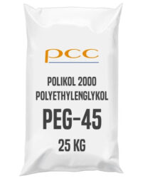 POLIkol 2000 - PEG-45 šupiny 25 kg - POLIkol 2000 (dal nzev - Polyethylenglykol, t znm jako polyethylenoxid nebo polyoxyethylen, Polyethylene glycol 2000, PEG-45) ve form upin (vloek) pat do skupiny polyoxyethylenglykol (PEG), jejich prmrn molekulov hmotnost je 2000. Tento produkt tvo voskov vloky, kter maj barvu od bl po svtle lutou. Bod tuhnut vrobku je zhruba 50 C. Produkt je voln rozpustn v ethyletheru, chloroformu, nzkoalkoholickch alkoholech a ve vod. 

Velk vhoda u PEGu ve form vloek je snadn dvkovn, skladovn a absenci nklad spojench s ohevem skladovan ndre.

Produkt je pouze na dotaz a celkov cena, vetn dopravy, se kalkuluje individiuln.  

Prodej ve 25kg pytlch.


