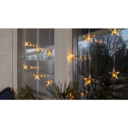 Světelný závěs Star 20 LED, Star Trading - Vnitřní LED závěs. V okně vypadá moc hezky. Teplé a tlumené světlo v kombinaci s jemně nasvícenými hvězdami vytvoří intimní vánoční atmosféru