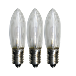 Žárovky ke svícnům LED E10 0,2W 2100k - Univerzální náhradní žárovka s čirým sklem, paticí E10 a 10-55V. Vhodné pro výrobky se zástrčkou a 4-25 žárovkami, jako jsou svícny a světelné řetězy. Balení obsahuje 3 ks žárovek.
