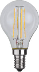 Žárovka LED, E14, P45 Clear, Star Trading - LED žárovka s paticí E14 a čirým sklem. Teplota barev je 2700K  a má teplé bílé světlo.