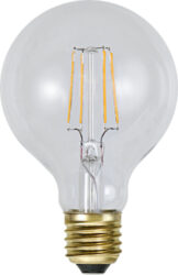 Žárovka LED, E27, G80 Soft Glow, Star Trading - Dekoran LED svtidlo s teplm blm svtlem. Teplota barev je 2100 K a tato lampa je kompatibiln se stmvaem a m patici E27.