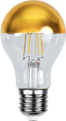 Žárovka LED, E27, A60 Top Coated zlatá, Star Trading - Moderní a úsporná stmívatelná vláknitá LED žárovka s vrchním zlatým potahem a paticí E27. Teplota barev je 2700K.
