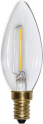 Žárovka LED, E14, C35 Soft Glow, Star Trading - Dekorační LED lampa s teplou a jemnou září. Barevná teplota je 2100K a má kryt E14.

