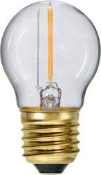 Žárovka LED, E27, G45 Soft Glow, Star Trading - Dekoran LED lampa s teplm a jemnm svtlem. Teplota barev je 2100K a m patici E27.