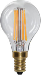 Žárovka LED, E14, P45 Soft Glow, Star Trading - Dekorační LED lampa s teplým a jemným světlem. Barevná teplota je 2100 K a je kompatibilní se stmívačem a má patici E14.