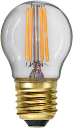 Žárovka LED, E27, G45 Soft Glow, Star Trading - Dekoran LED lampa s teplm a jemnm svtlem. Teplota barev je 2100 K, je kompatibiln se stmvaem a m patici E27.