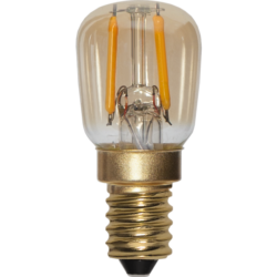 LED žárovka E14 0,5 W Amber Glass, Star Trading - Žárovka s paticí E14 a teplým světlem. Jantarové sklo.