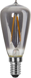 Žárovka LED, E14, ST38 Decoled Smoke, Star Trading - Dekorativní LED žárovka s těžkým kouřovým sklem, která svítí jemným světlem.