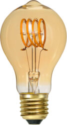 Žárovka LED, E27, TA60 Decoled Spiral Amber, Star Trading - Dekorační LED lampa z jantarového skla. Spirálové vlákno dodává teplou a měkkou záři. Lampa je kompatibilní se stmívačem a má patici E27.
