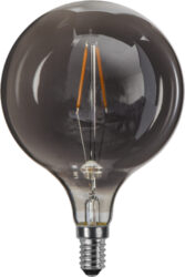 Žárovka LED, E14, G95 Decoled Smoke, Star Trading - LED žárovka s paticí E14. Světlo jemně září a sklo má silnou kouřovou barvu.