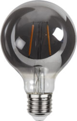 Žárovka LED, E27, G80 Plain Smoke, Star Trading - Dekoran LED svtidlo z kouovho skla s teplm blm svtlem. Lampa m patici E27.