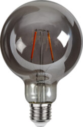 Žárovka LED, E27, G95 Plain Smoke, Star Trading - Dekoran LED svtidlo z kouovho skla s teplm blm svtlem. Lampa m patici E27.

