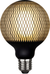 Žárovka LED dekorativní, E27, G95 Graphic, 180 lm, Star Trading - Graphic Diamond je dekorativní LED svítidlo s grafickým vzorem. Lampa má teplou bílou záři, je kompatibilní se stmívačem a má patici E27.