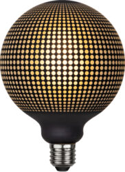 Žárovka LED dekorativní, E27, G125 Graphic, 100 lm, Star Trading - Graphic Dot je dekorativn LED svtidlo s grafickm vzorem. Lampa m teplou blou zi, je kompatibiln se stmvaem a m patici E27.